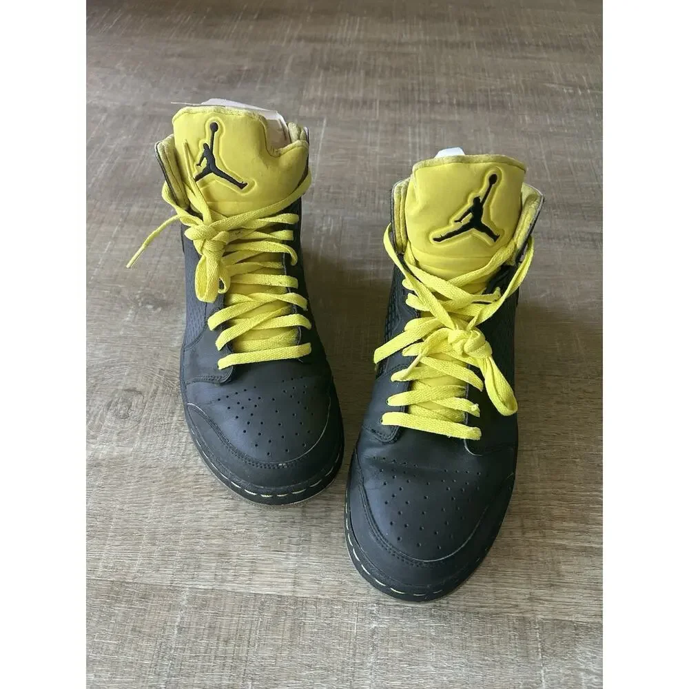 Nike Air Jordan Prime 5 Mens Size Black Yellow High Top Basketball Shoes 429489